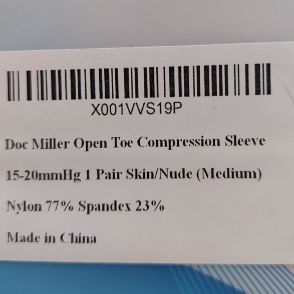 Doc Miller Open Toe Compression Socks Medium - Picture 7 of 7